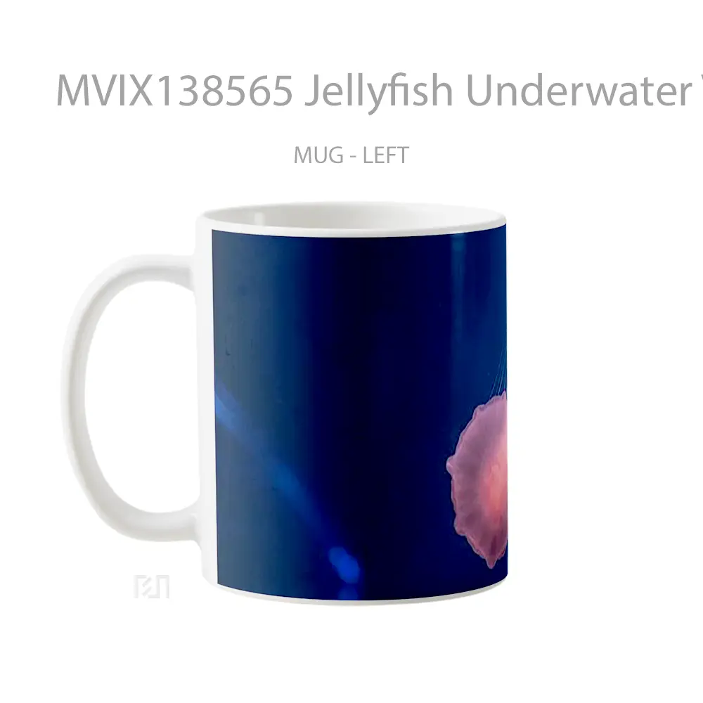 Mug Jellyfish Underwater V2 Gelas Keramik Unik - All-side / Desain