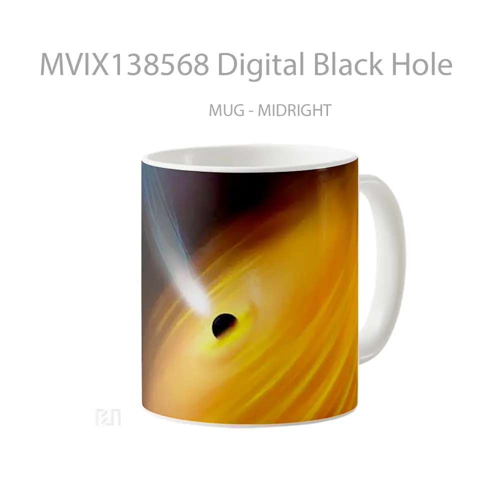 Mug Digital Black Hole Gelas Astronomi - All-side / Desain