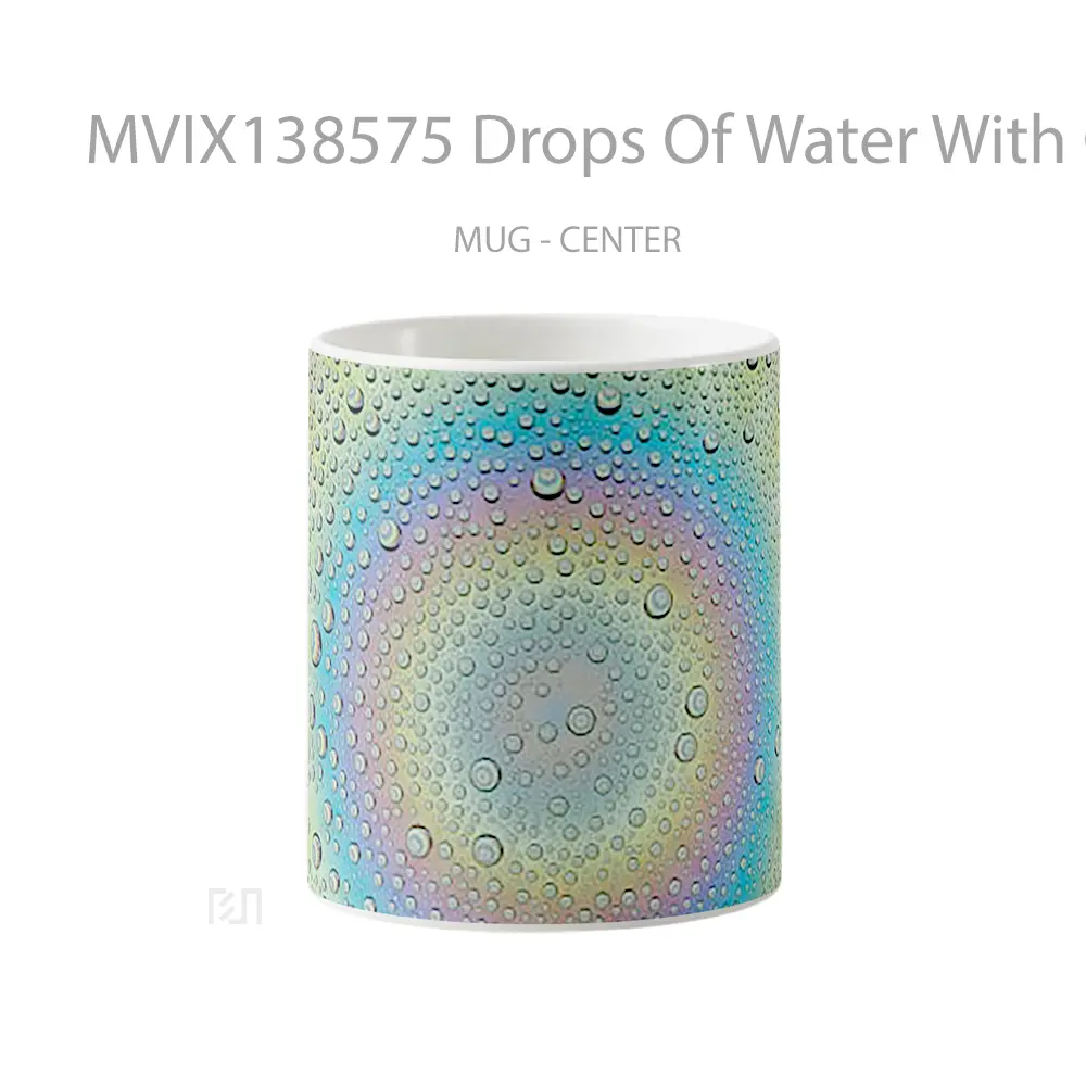Mug Drops Of Water With Colored Gradient Gelas Pemandangan Alam