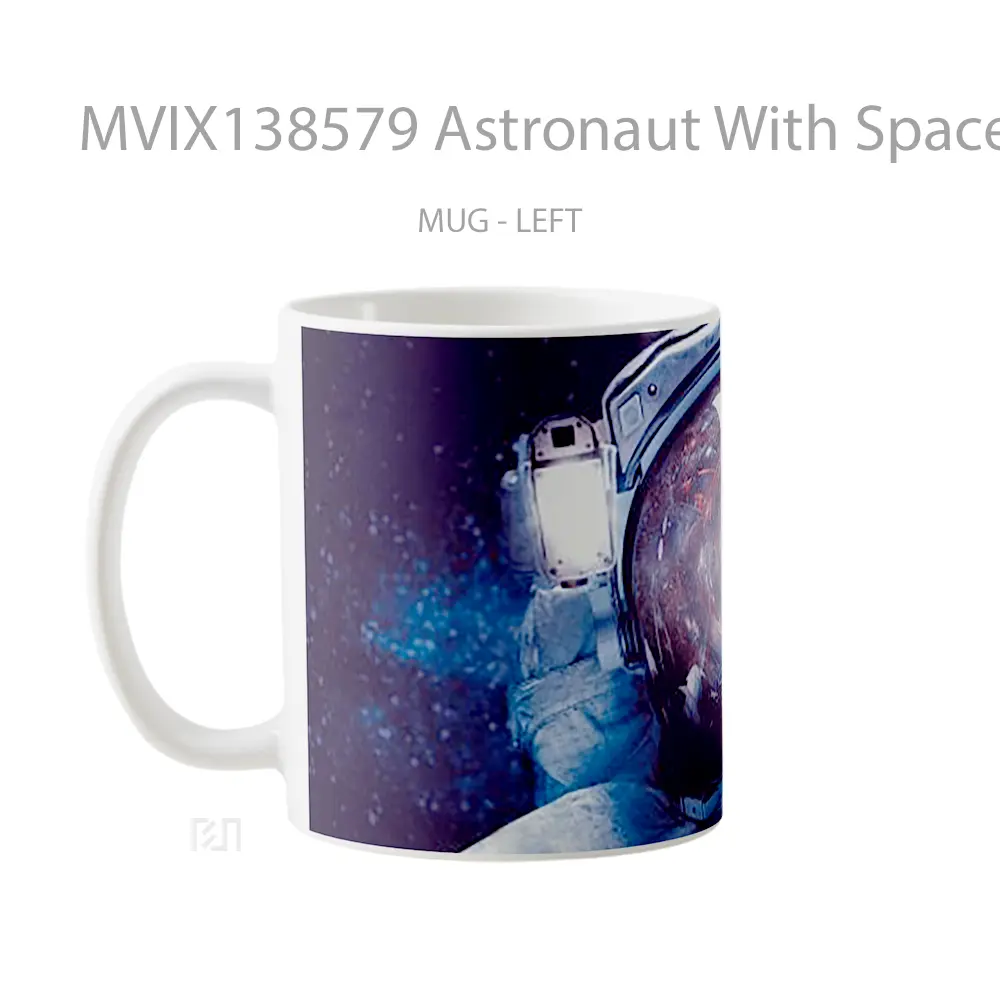 Mug Astronaut With Space Reflected In Helmet Gelas Astronomi - All-side / Desain