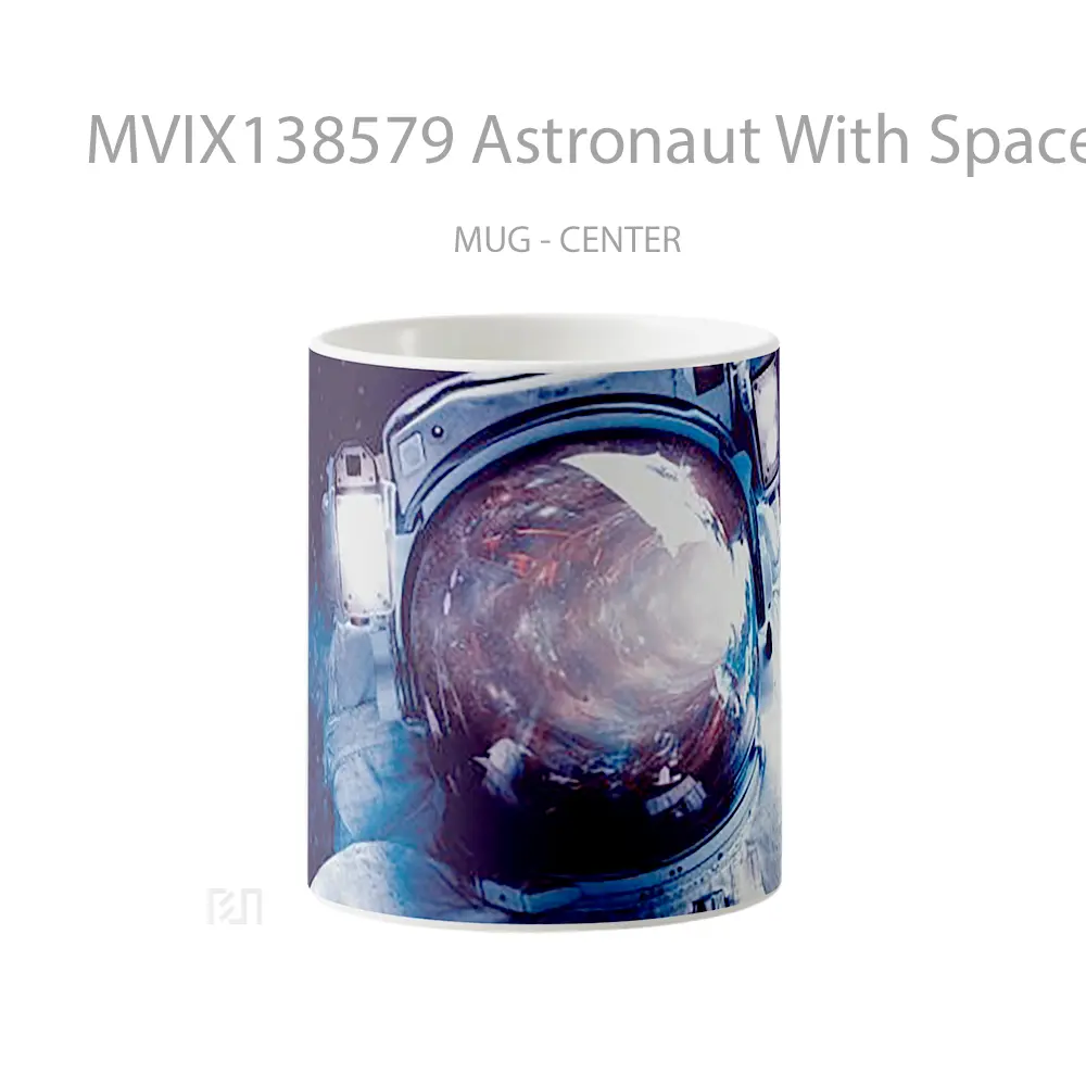 Mug Astronaut With Space Reflected In Helmet Gelas Astronomi