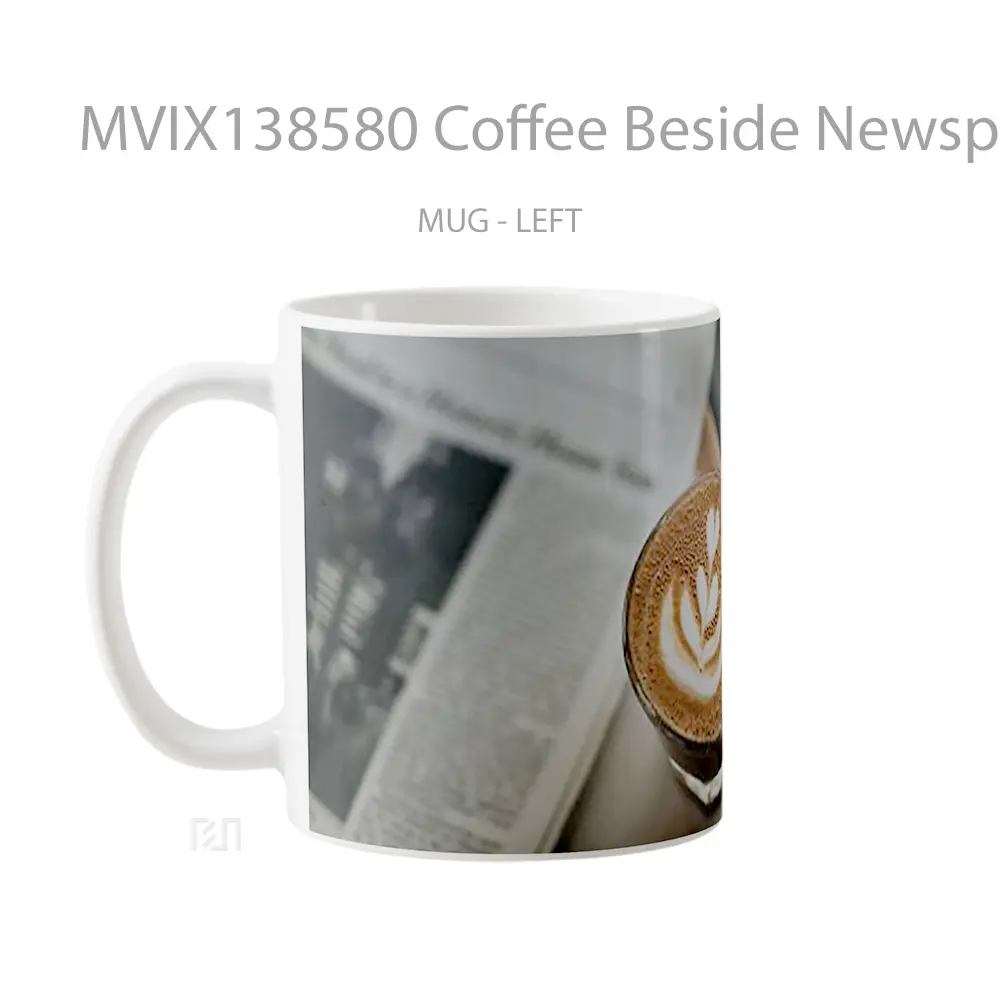 Mug Coffee Beside Newspaper Cangkir Kopi - All-side / Desain