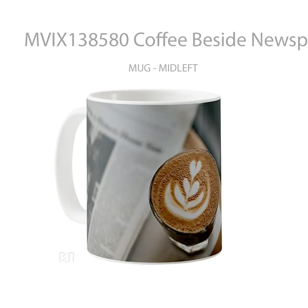 Mug Coffee Beside Newspaper Cangkir Kopi - All-side / Desain