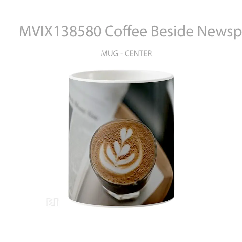 Mug Coffee Beside Newspaper Cangkir Kopi