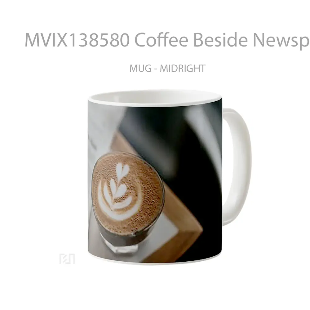 Mug Coffee Beside Newspaper Cangkir Kopi - All-side / Desain