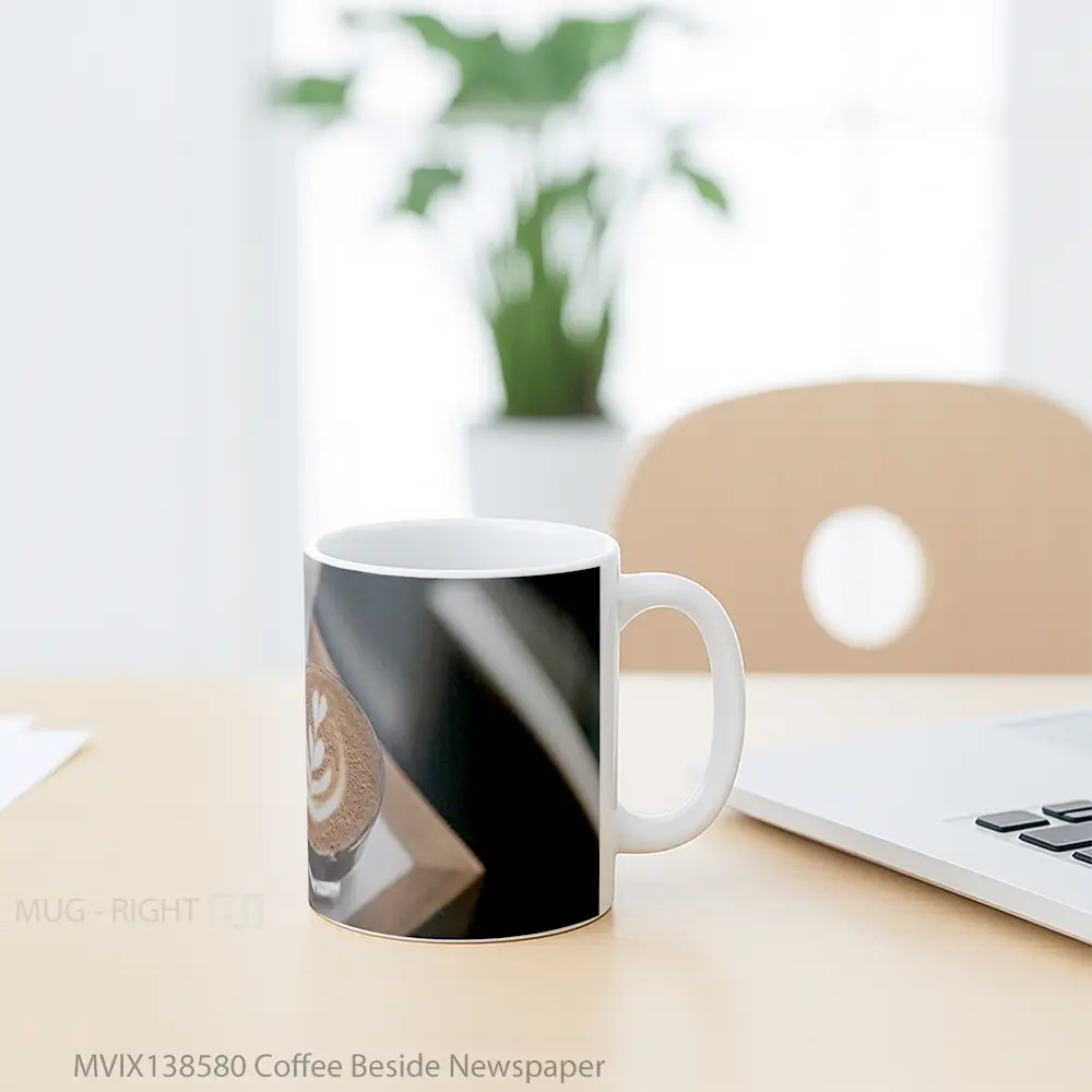 Mug Coffee Beside Newspaper Cangkir Kopi - All-side / Desain