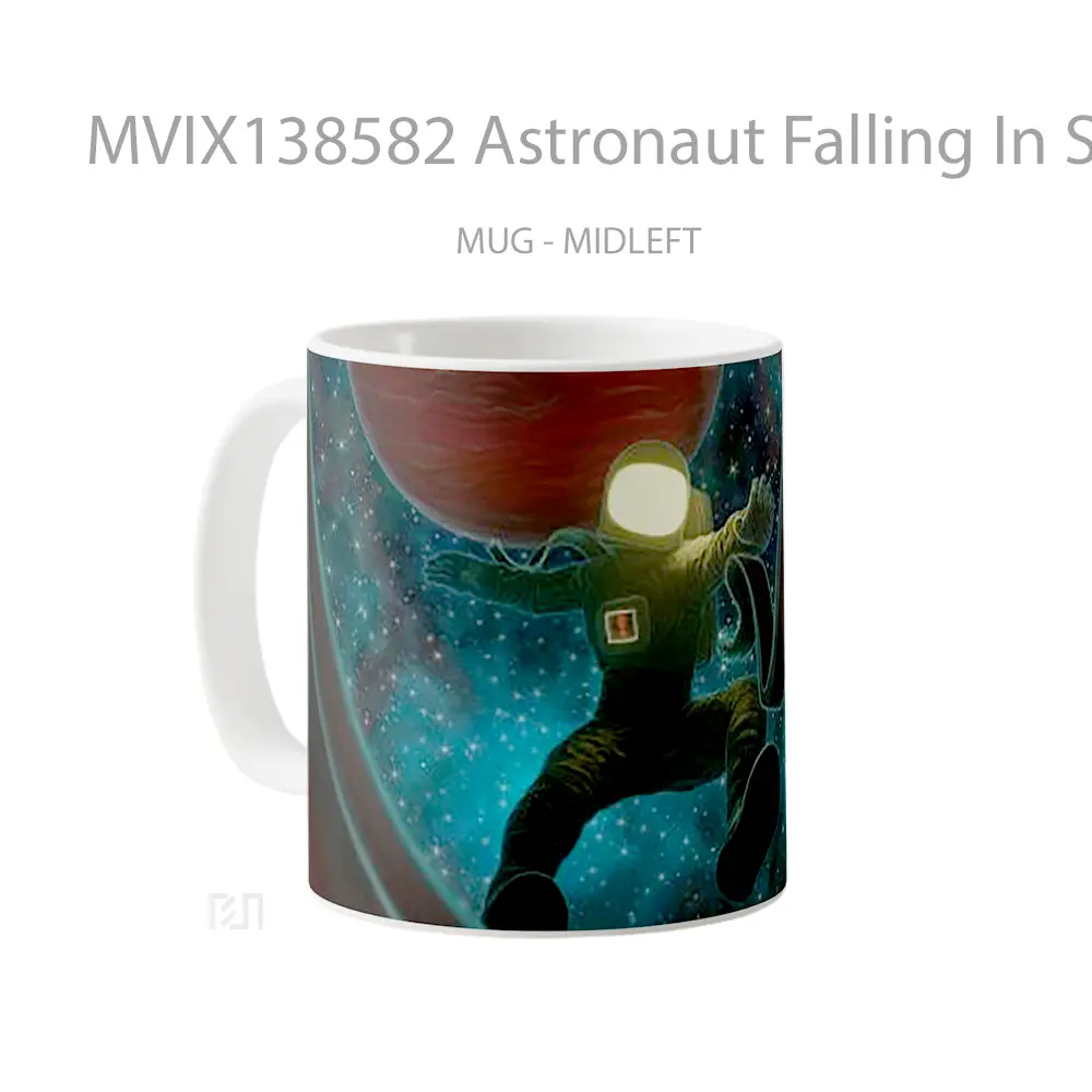 Mug Astronaut Falling In Space Gelas Astronomi - All-side / Desain
