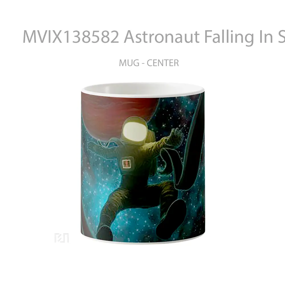 Mug Astronaut Falling In Space Gelas Astronomi