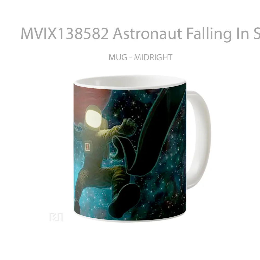 Mug Astronaut Falling In Space Gelas Astronomi - All-side / Desain