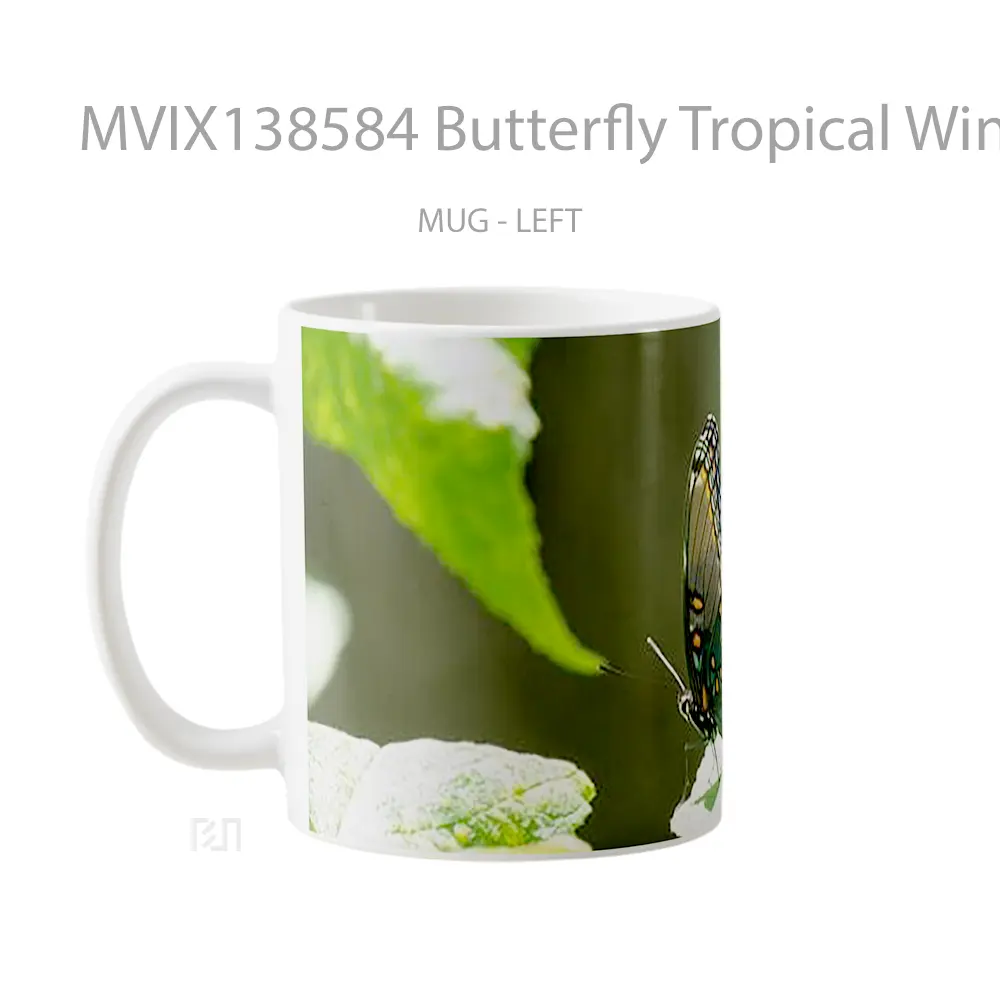 Mug Butterfly Tropical Wings Gelas Hewan Lucu - All-side / Desain