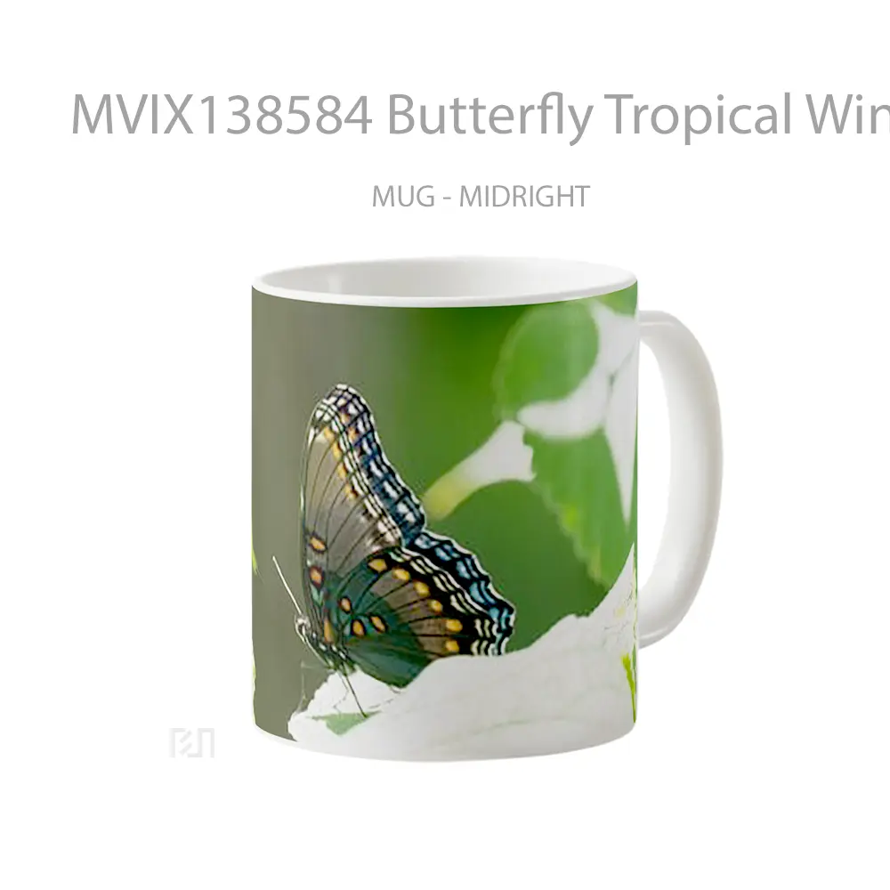 Mug Butterfly Tropical Wings Gelas Hewan Lucu - All-side / Desain