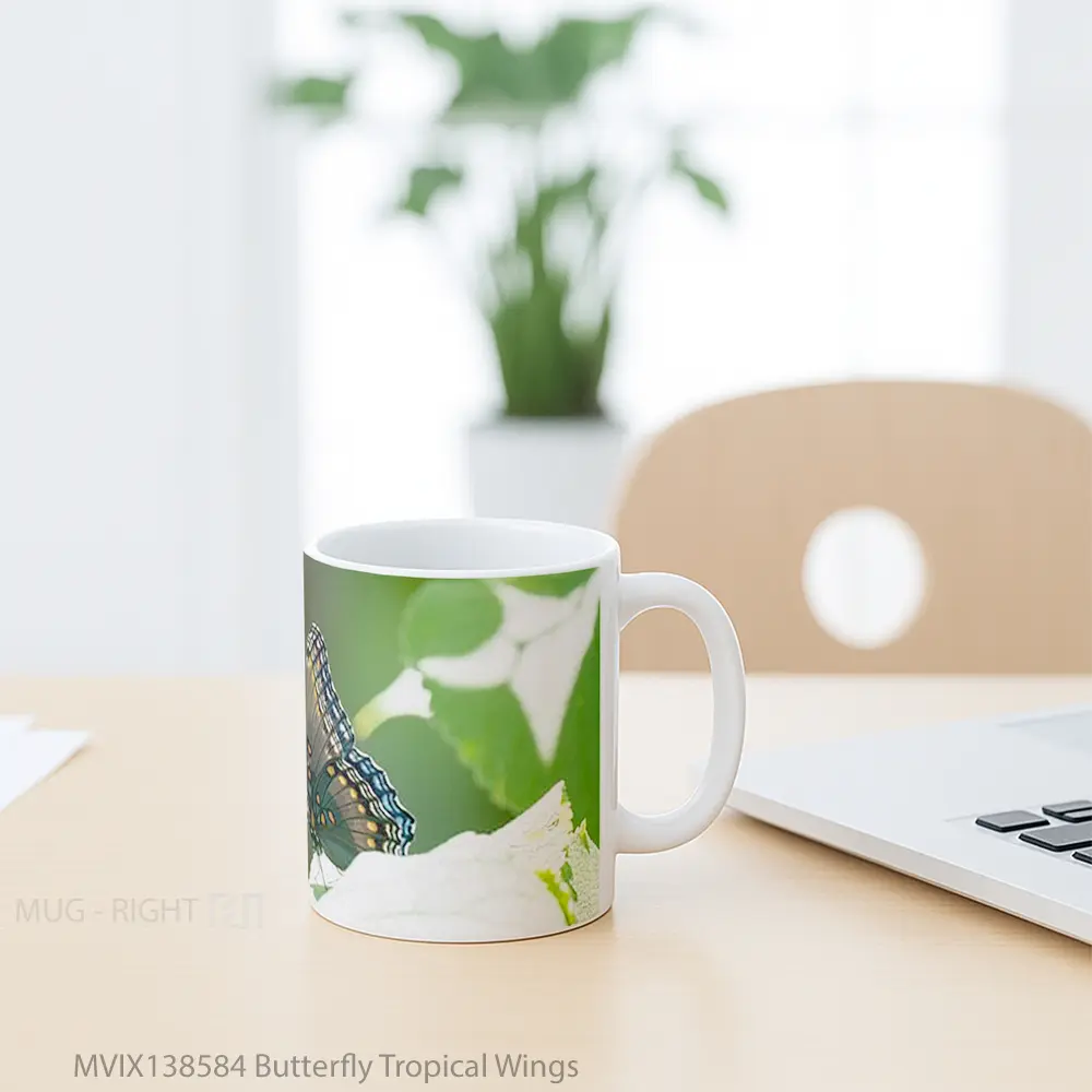 Mug Butterfly Tropical Wings Gelas Hewan Lucu - All-side / Desain