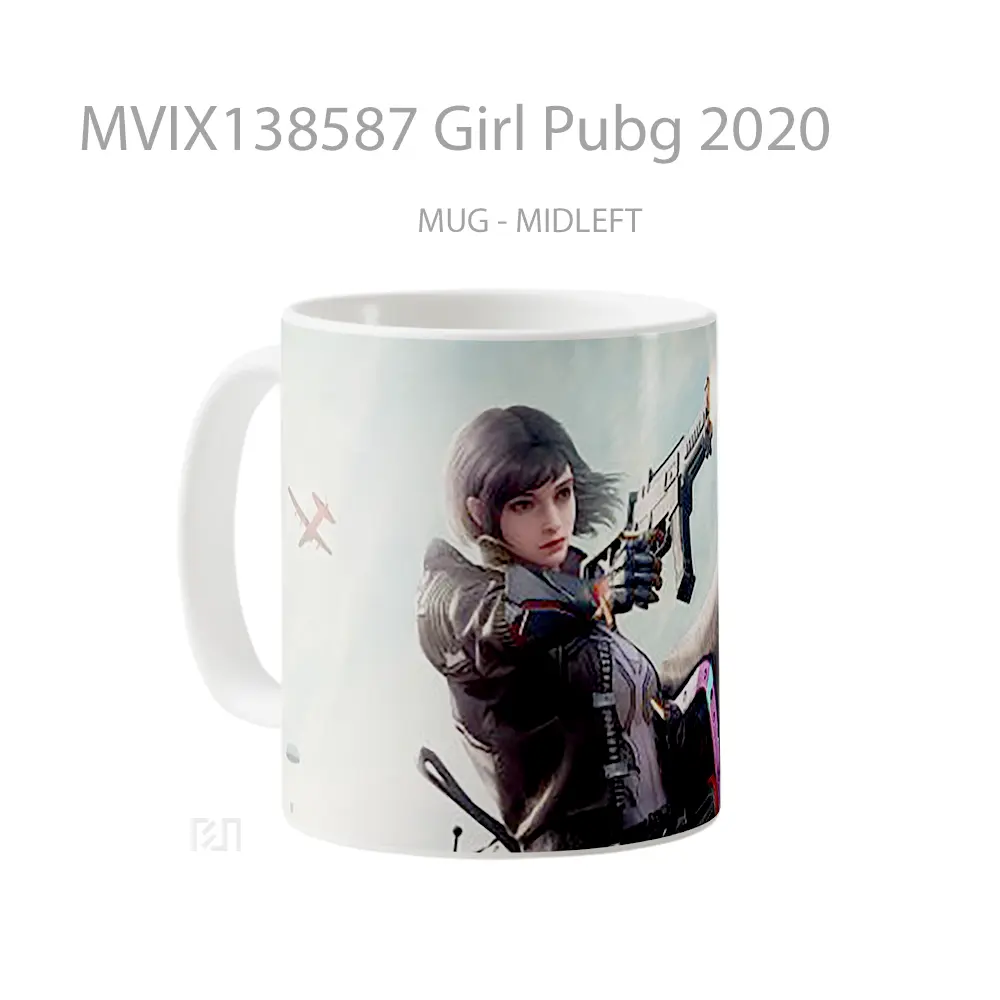 Mug Girl Pubg 2020 Cangkir Gamer - All-side / Desain