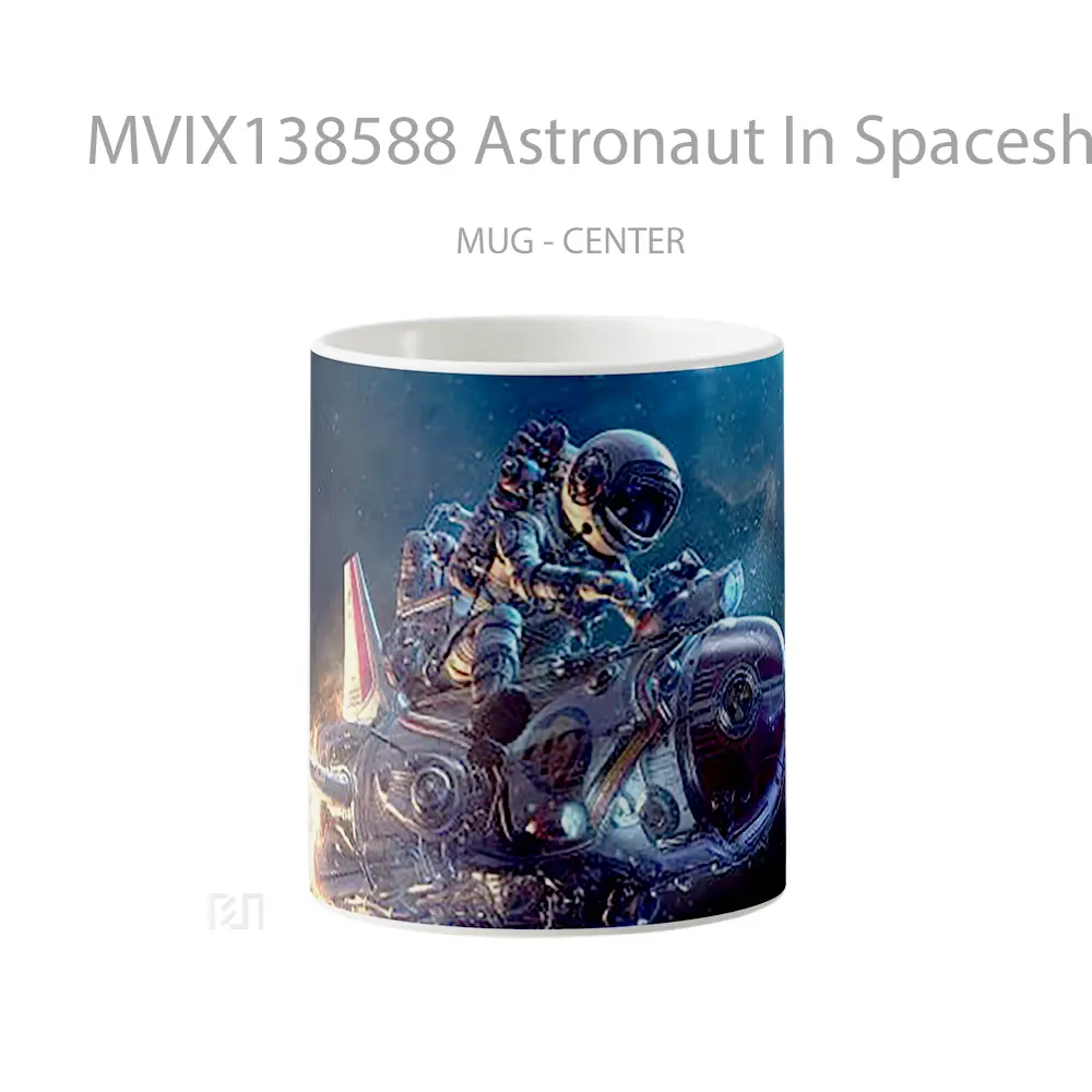 Mug Astronaut In Spaceship Gelas Astronomi