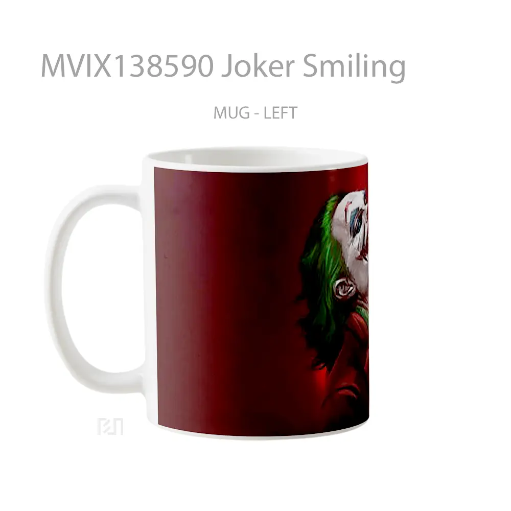 Mug Joker Smiling Gelas Superhero - All-side / Desain