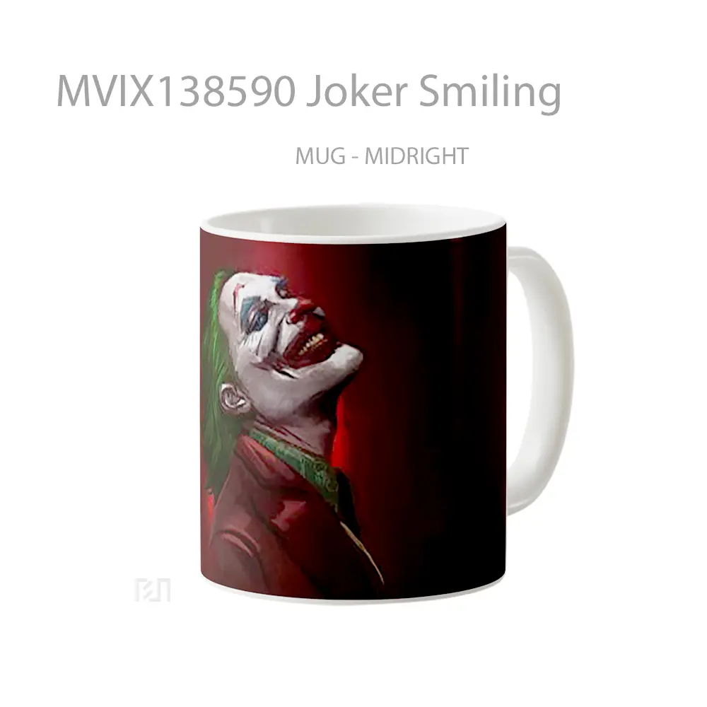 Mug Joker Smiling Gelas Superhero - All-side / Desain