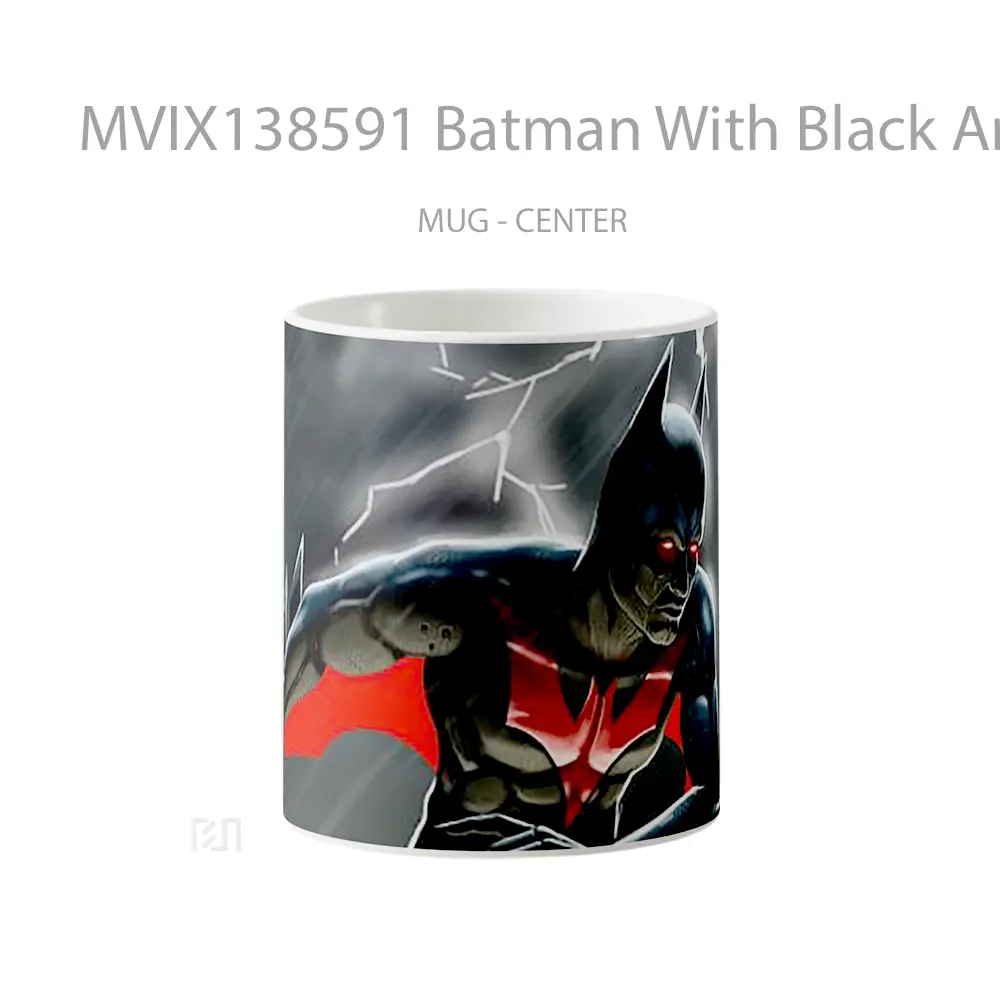 Mug Batman With Black And Red Suit Gelas Superhero