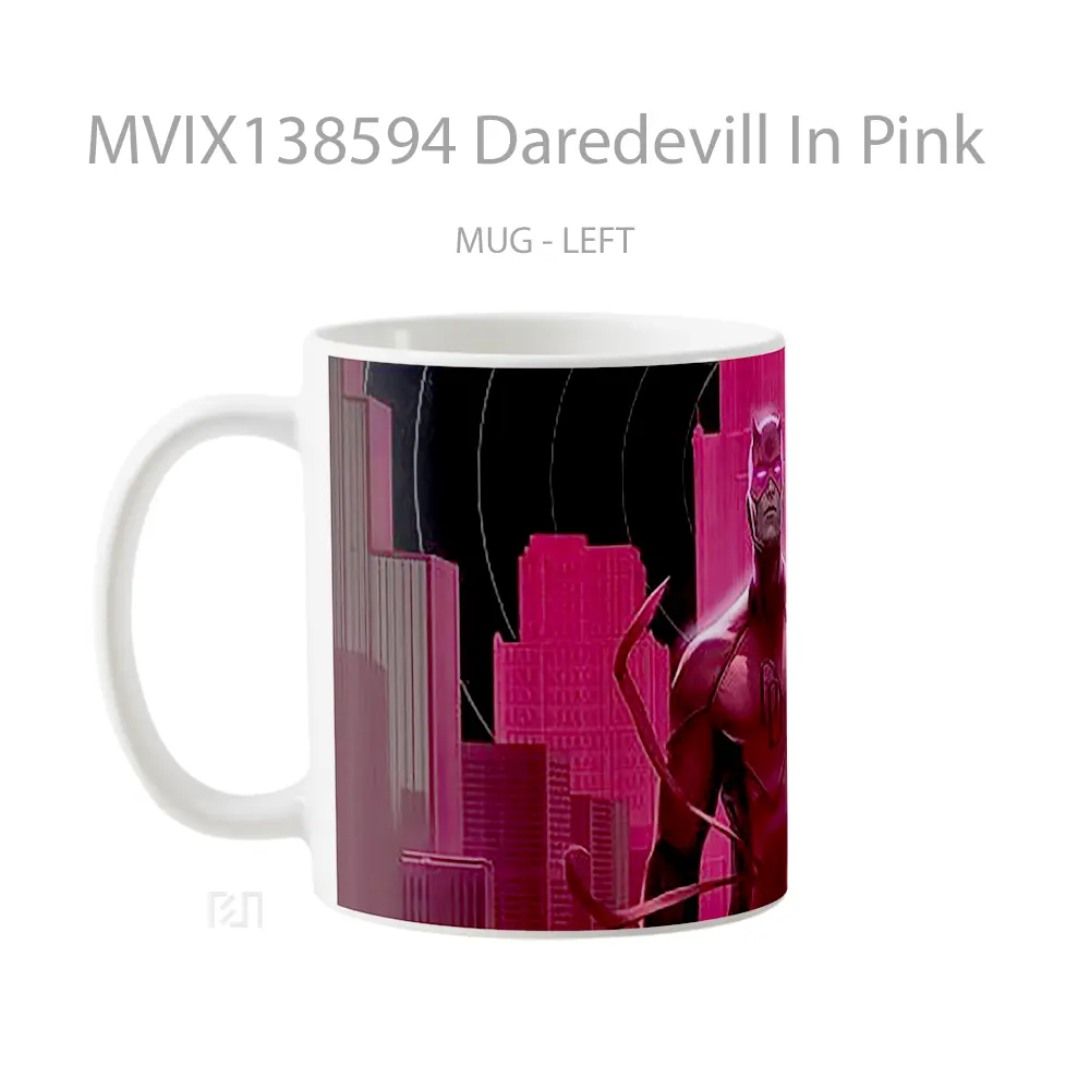 Mug Daredevill In Pink Gelas Keramik Unik - All-side / Desain
