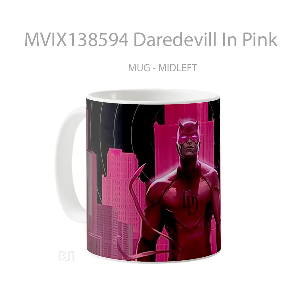 Mug Daredevill In Pink Gelas Keramik Unik - All-side / Desain