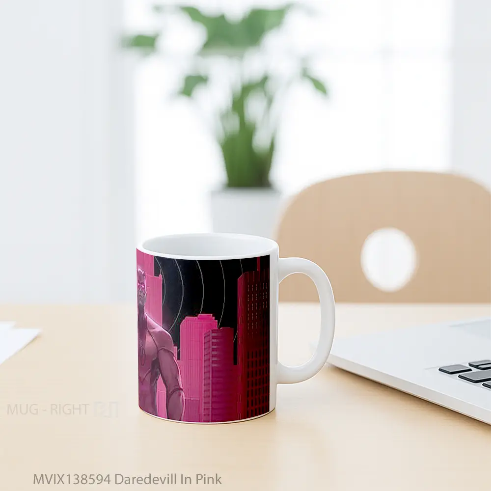Mug Daredevill In Pink Gelas Keramik Unik - All-side / Desain