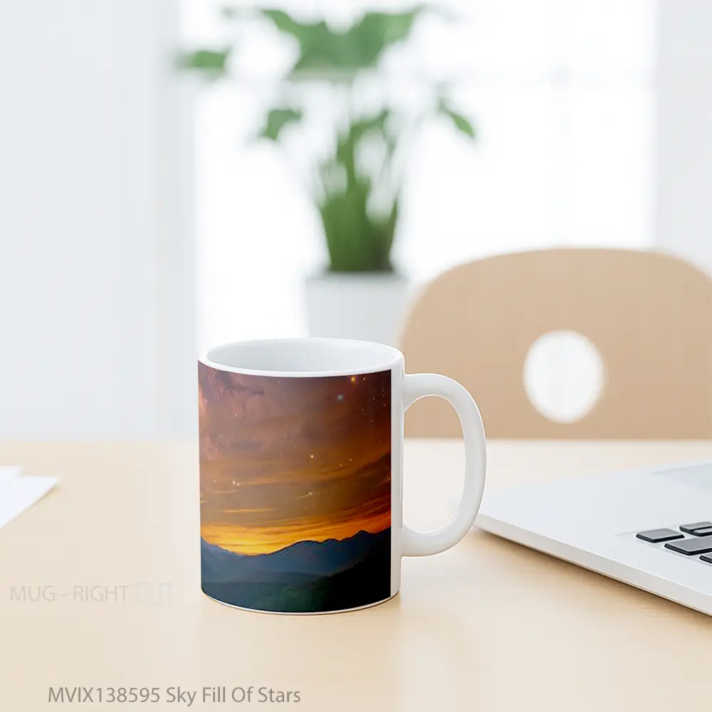 Mug Sky Fill Of Stars Gelas Pemandangan Alam - All-side / Desain