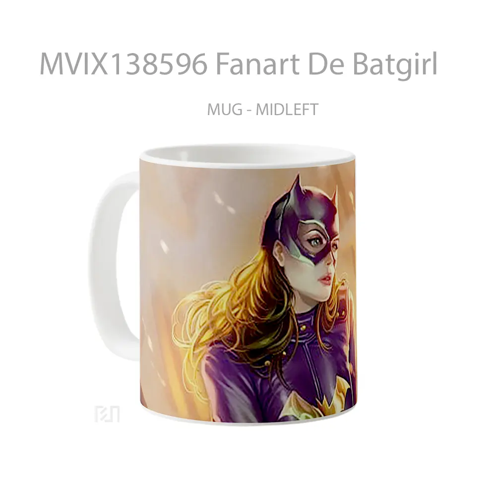 Mug Fanart De Batgirl Gelas Superhero - All-side / Desain