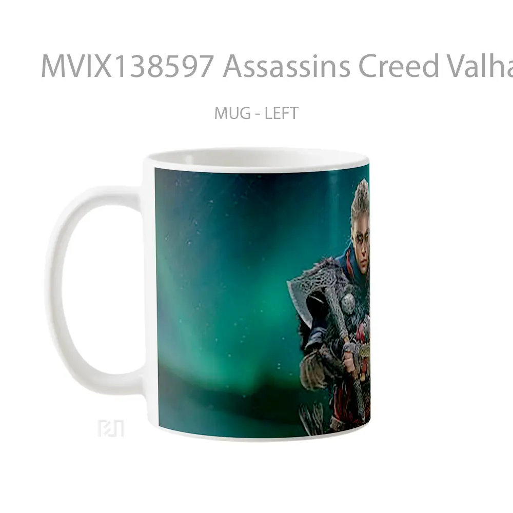 Mug Assassins Creed Valhalla Eivor Axe Cangkir Gamer - All-side / Desain