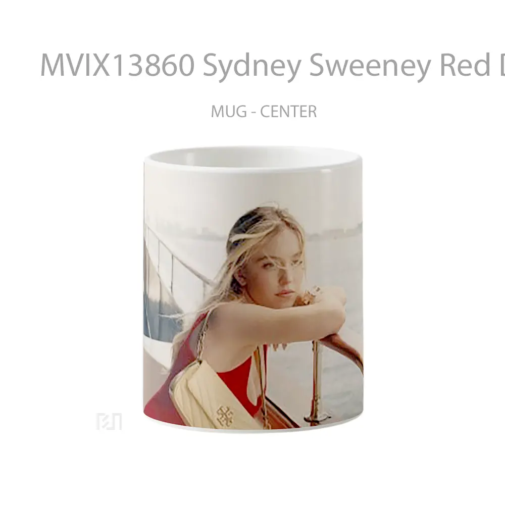 Mug Sydney Sweeney Red Dress Gelas Keramik Unik