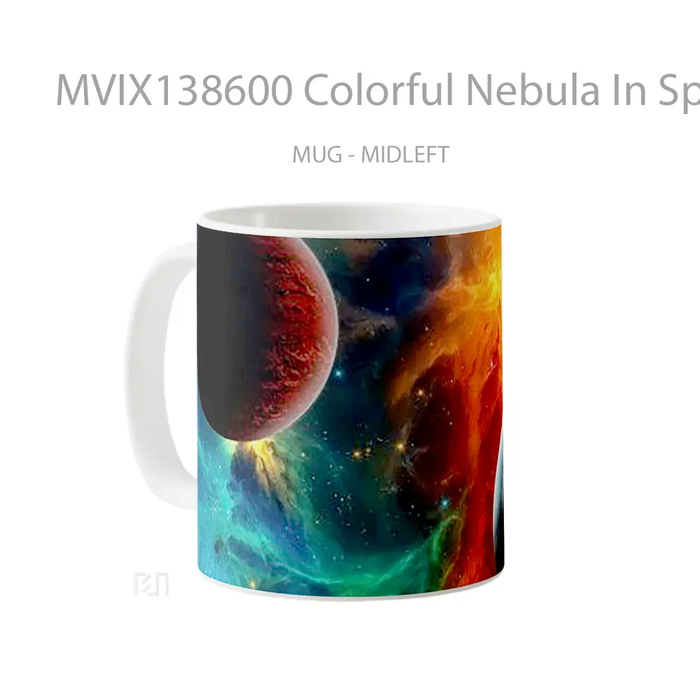 Mug Colorful Nebula In Space Gelas Astronomi - All-side / Desain