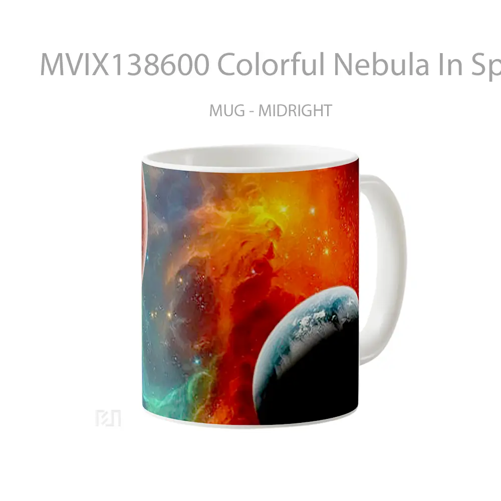 Mug Colorful Nebula In Space Gelas Astronomi - All-side / Desain