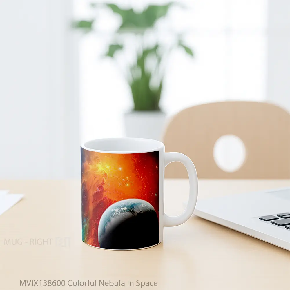 Mug Colorful Nebula In Space Gelas Astronomi - All-side / Desain