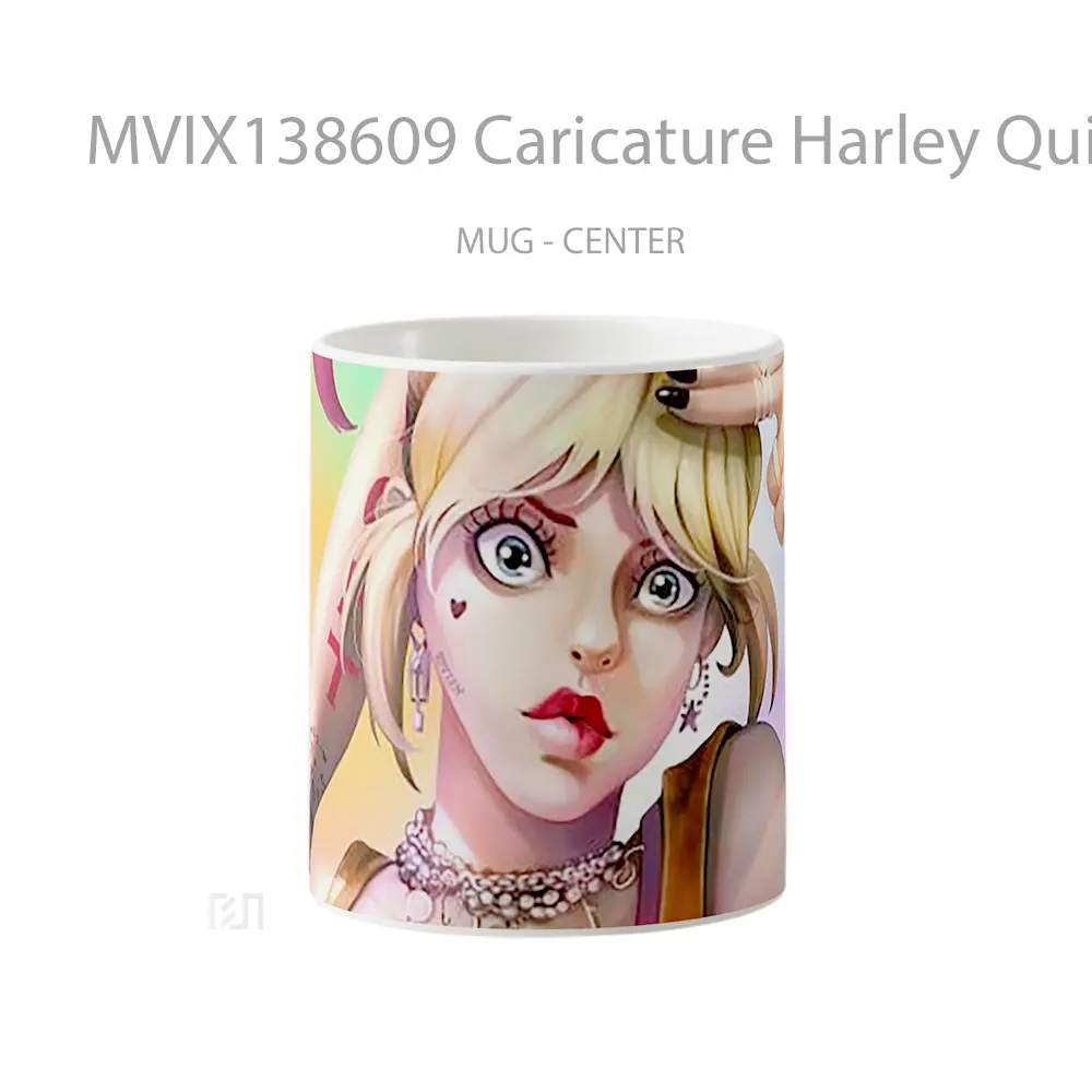 Mug Caricature Harley Quinn Gelas Keramik Unik