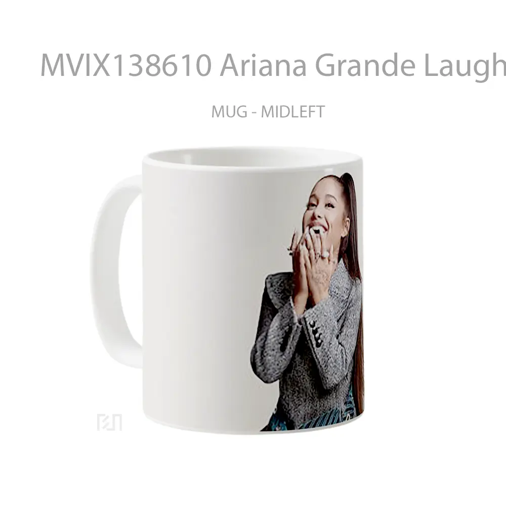 Mug Ariana Grande Laughing Gelas Selebriti - All-side / Desain