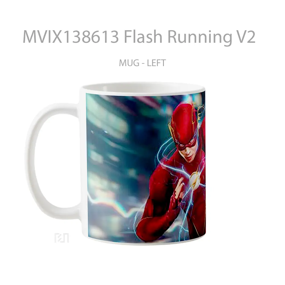 Mug Flash Running V2 Gelas Superhero - All-side / Desain