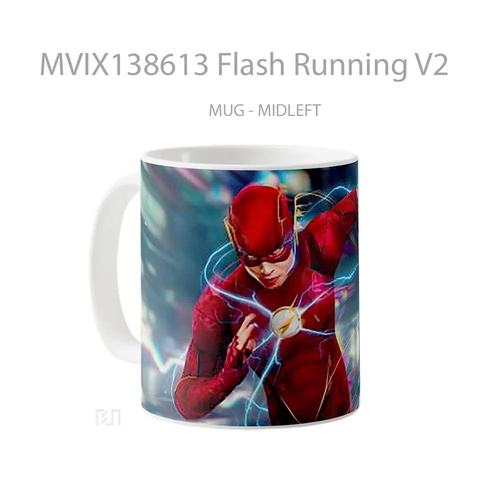 Mug Flash Running V2 Gelas Superhero - All-side / Desain