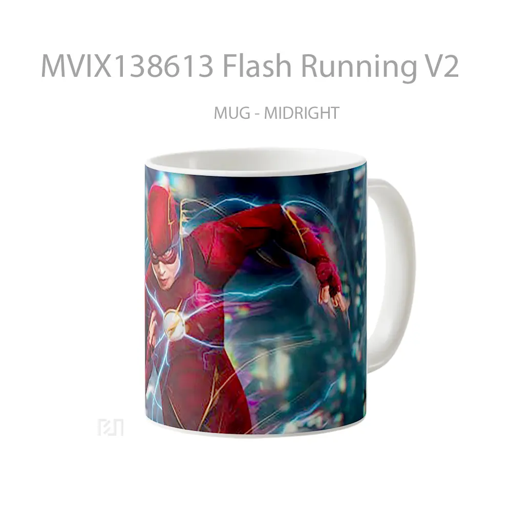 Mug Flash Running V2 Gelas Superhero - All-side / Desain