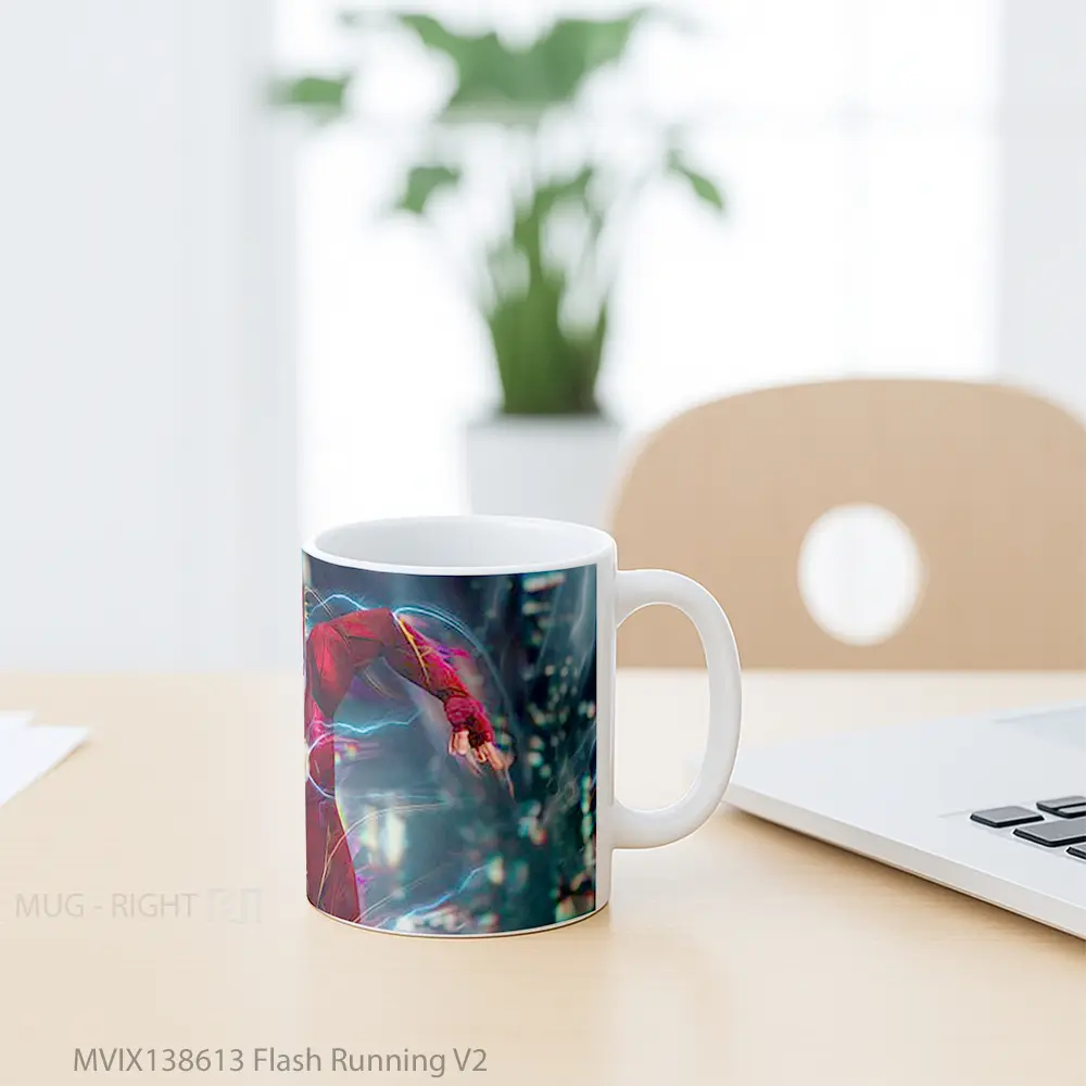 Mug Flash Running V2 Gelas Superhero - All-side / Desain