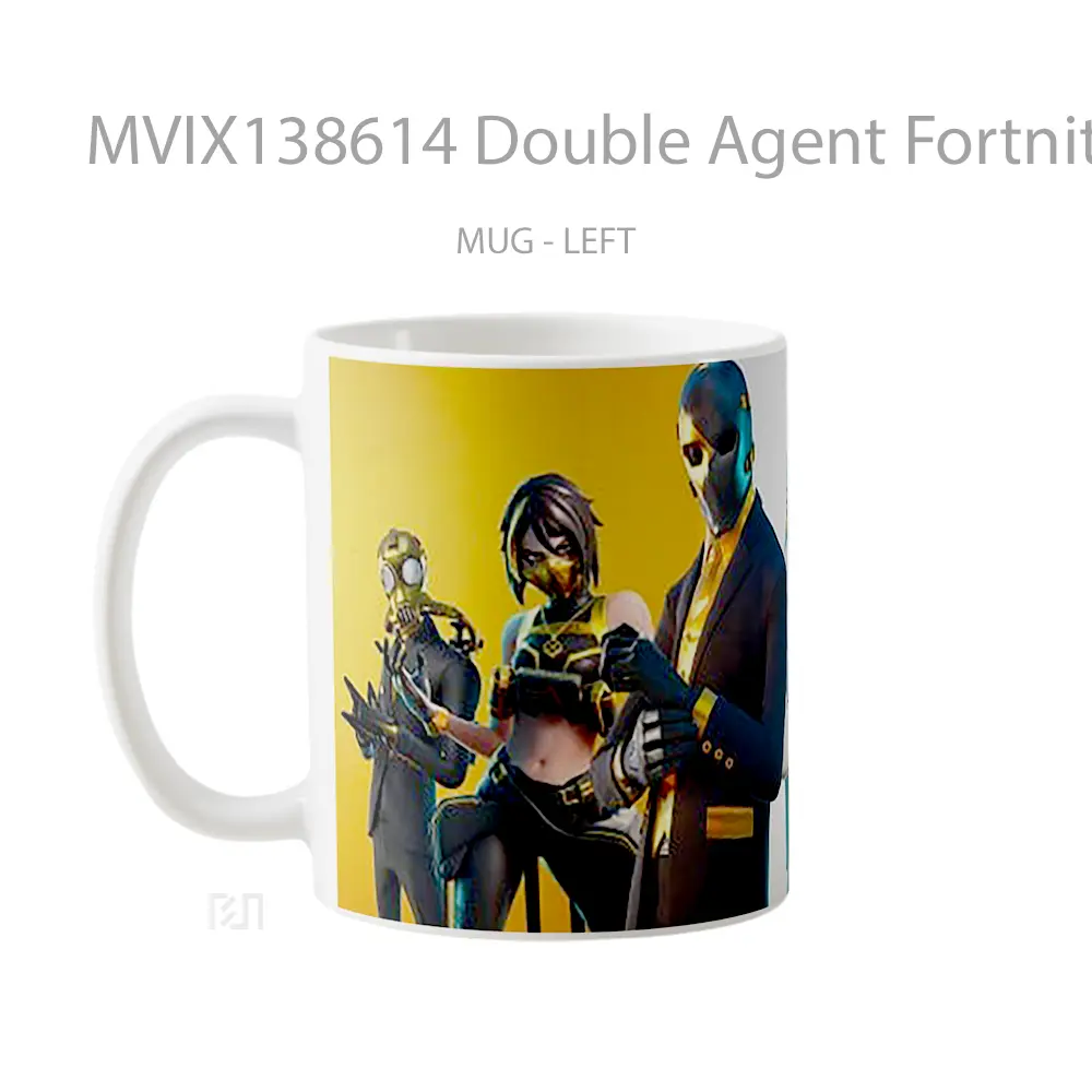 Mug Double Agent Fortnite Cangkir Gamer - All-side / Desain