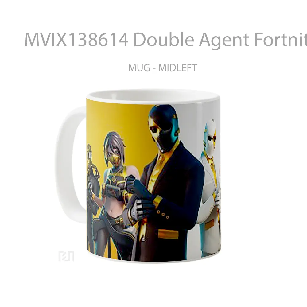 Mug Double Agent Fortnite Cangkir Gamer - All-side / Desain