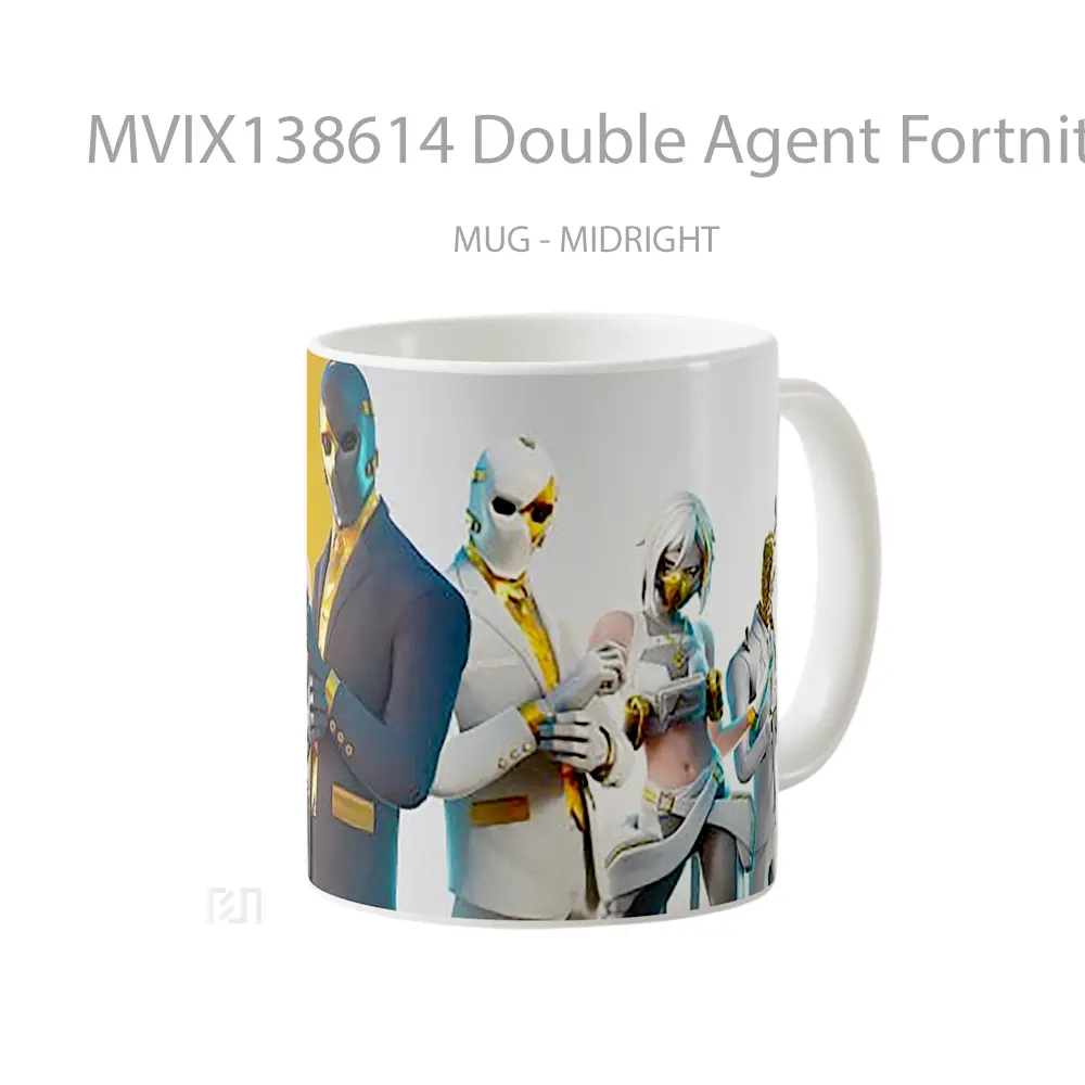 Mug Double Agent Fortnite Cangkir Gamer - All-side / Desain
