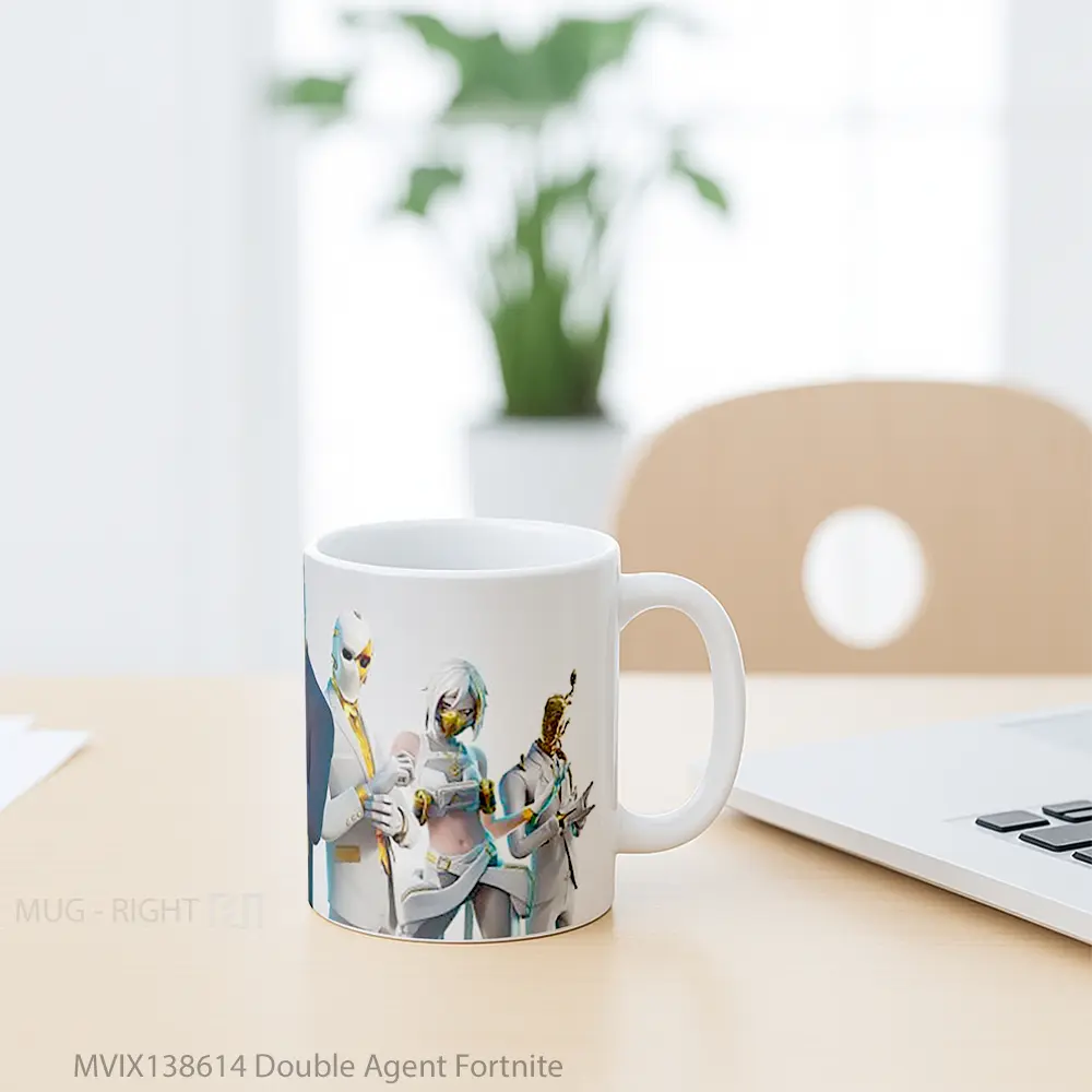 Mug Double Agent Fortnite Cangkir Gamer - All-side / Desain