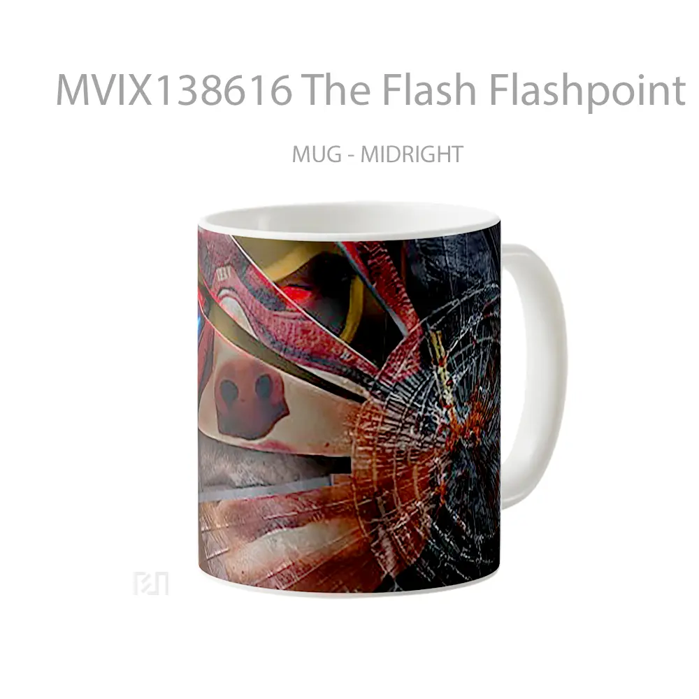 Mug The Flash Flashpoint Gelas Superhero - All-side / Desain