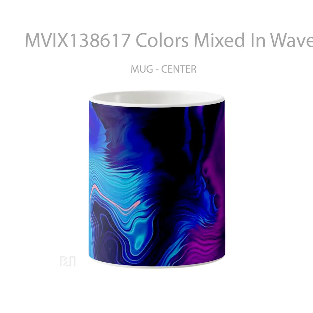 Mug Colors Mixed In Waves Gelas Keramik Unik
