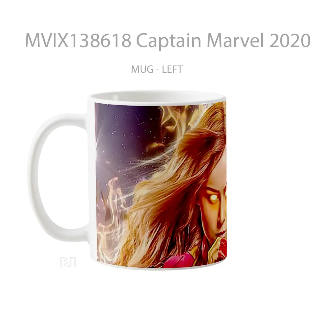 Mug Captain Marvel 2020 Fanart Gelas Superhero - All-side / Desain