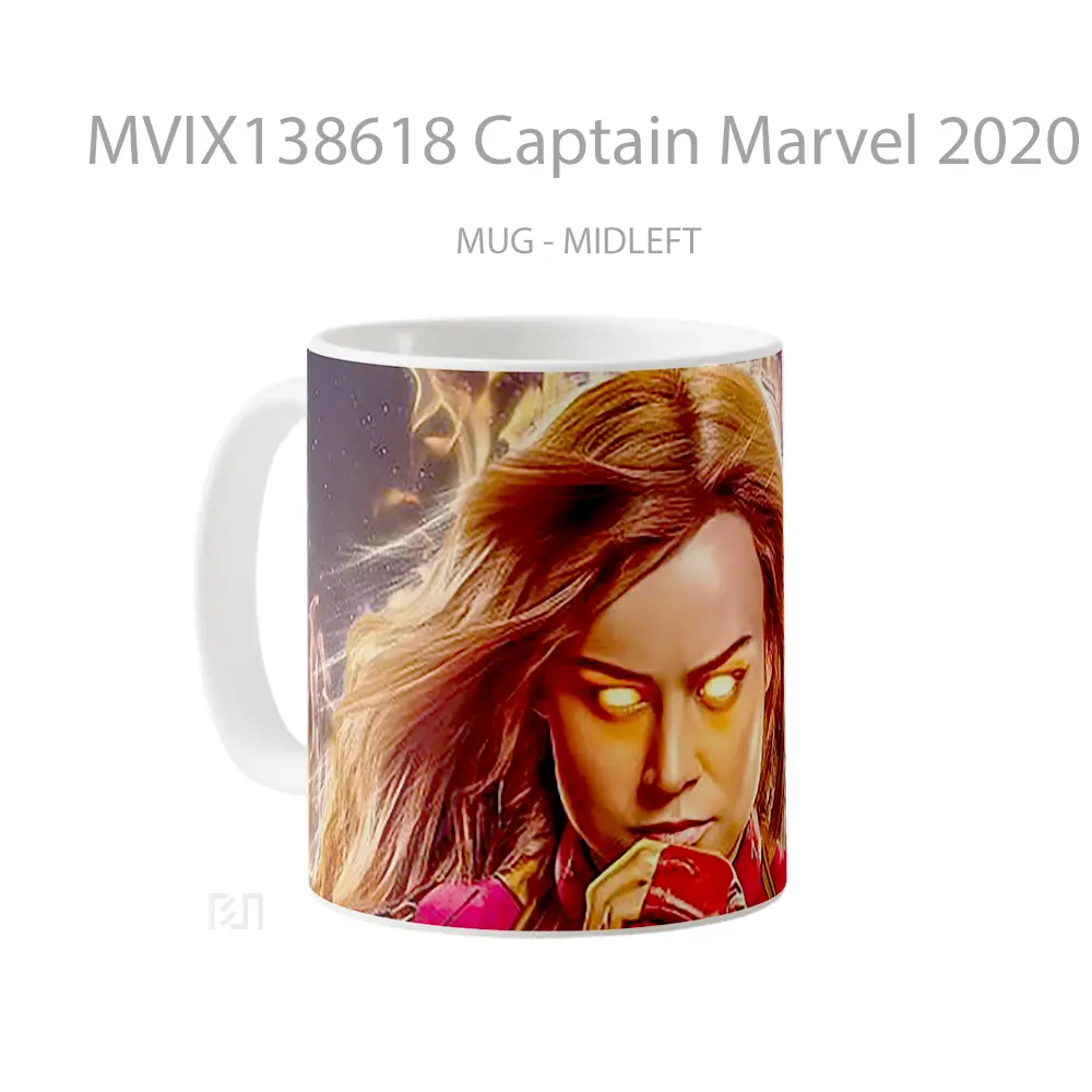 Mug Captain Marvel 2020 Fanart Gelas Superhero - All-side / Desain