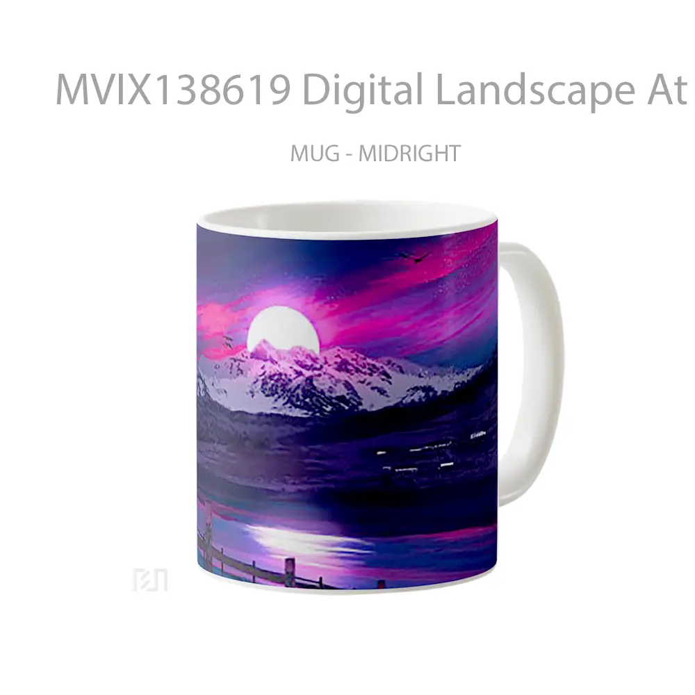 Mug Digital Landscape At Sunset Gelas Pemandangan Alam - All-side / Desain