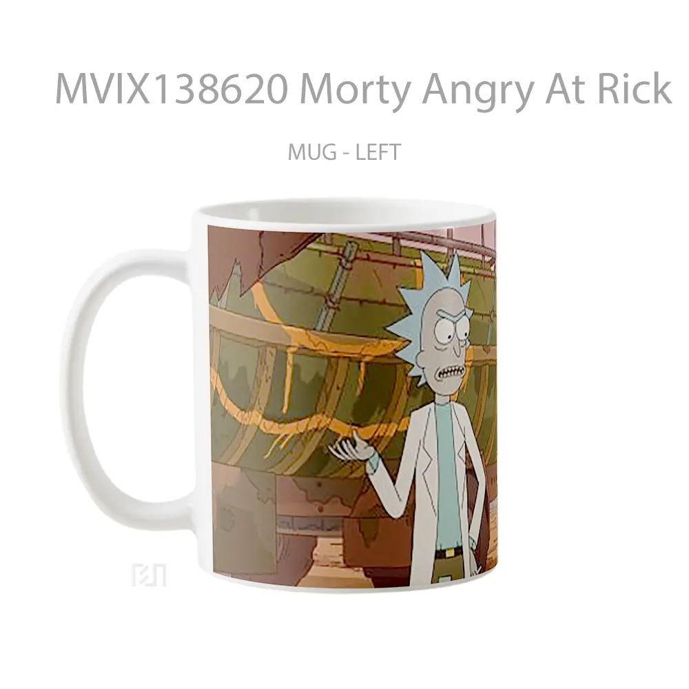 Mug Morty Angry At Rick Gelas Keramik Unik - All-side / Desain