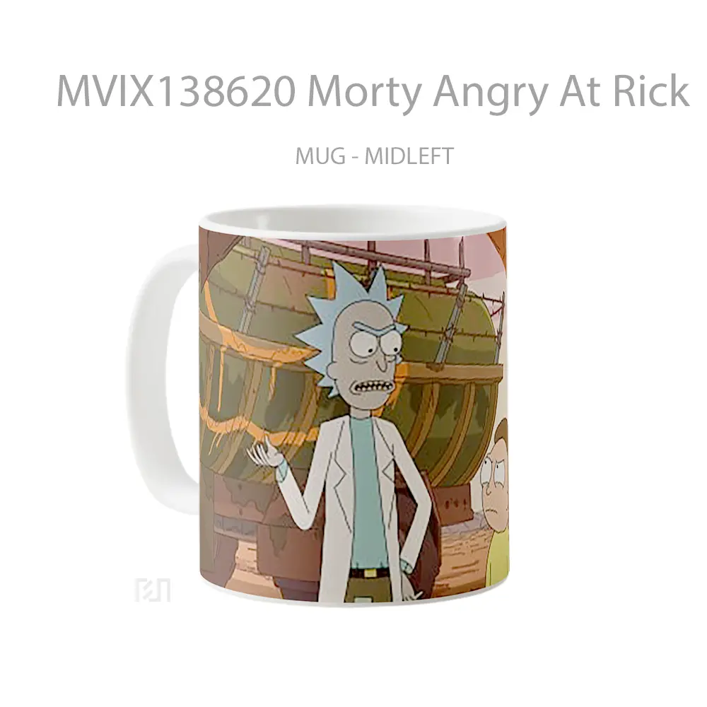 Mug Morty Angry At Rick Gelas Keramik Unik - All-side / Desain