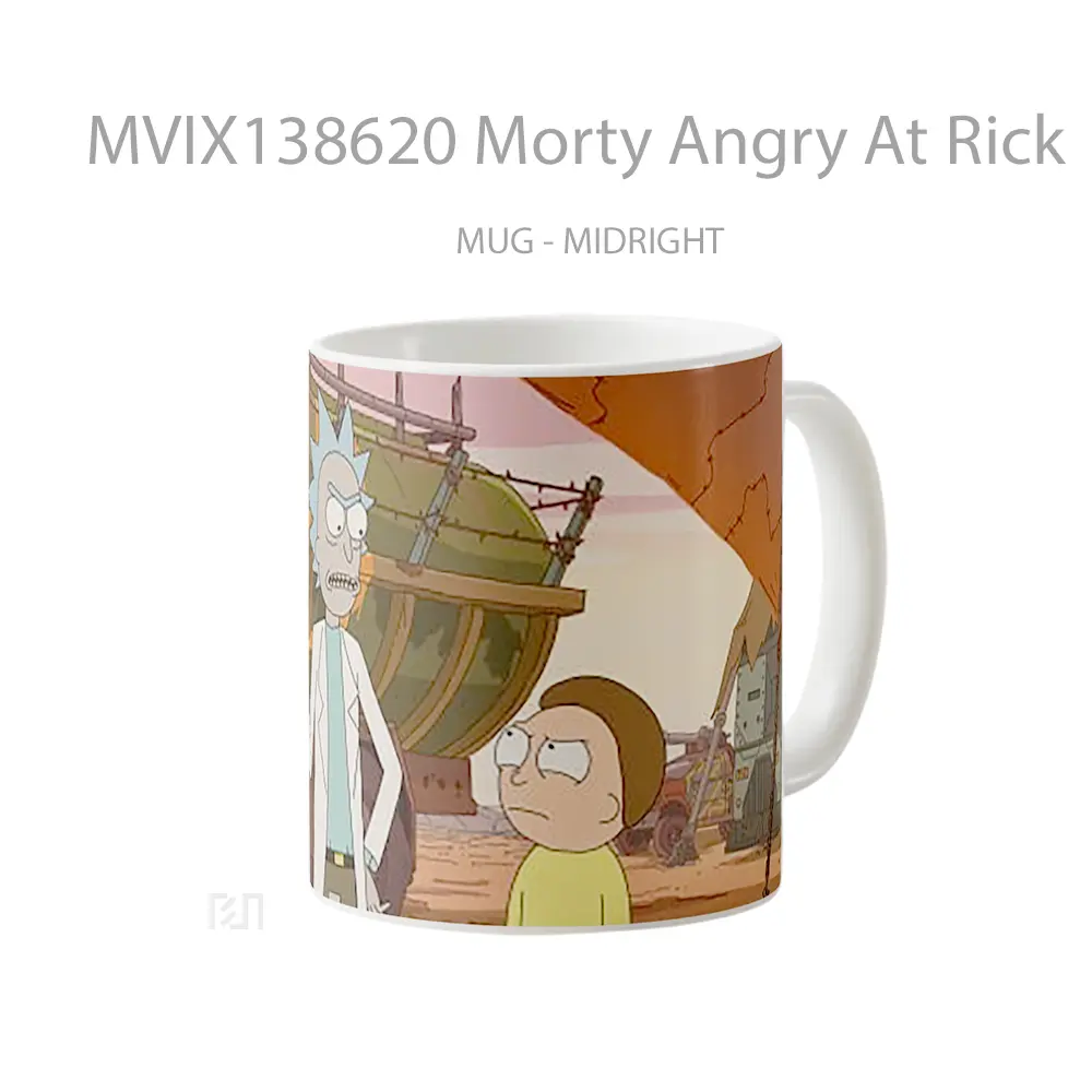 Mug Morty Angry At Rick Gelas Keramik Unik - All-side / Desain