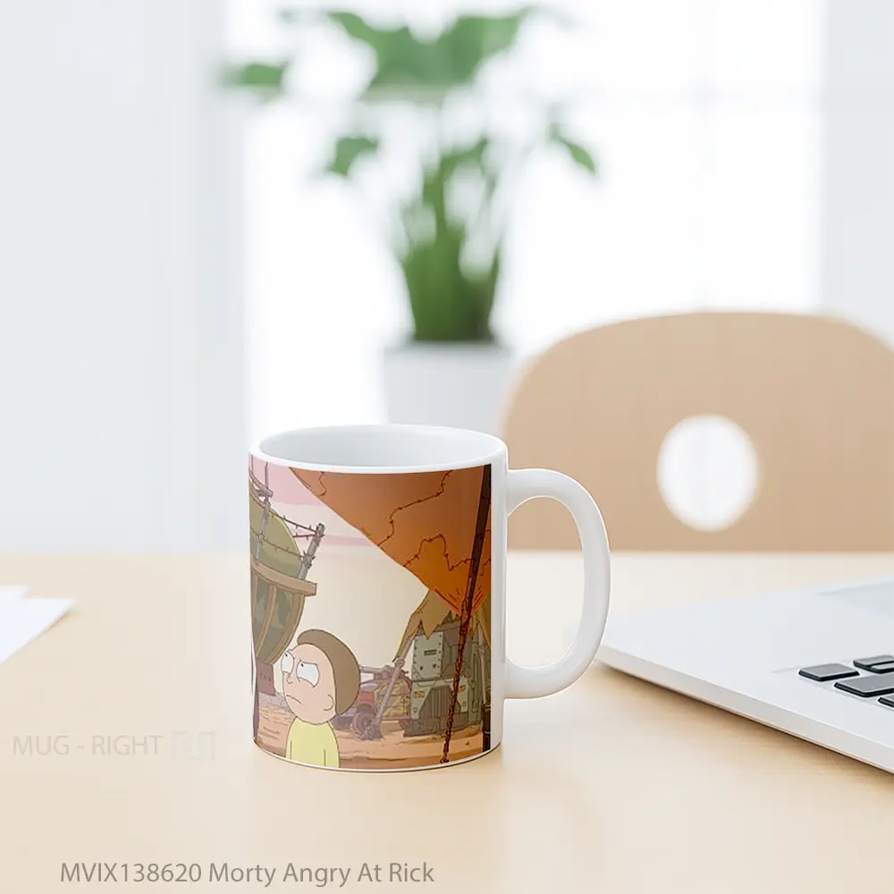 Mug Morty Angry At Rick Gelas Keramik Unik - All-side / Desain